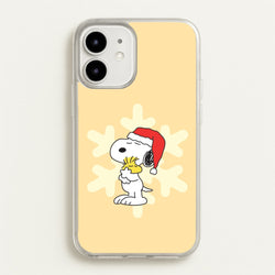 Christmas Cartoon Beagle And Bird  iPhone 12 / 12 Pro Case