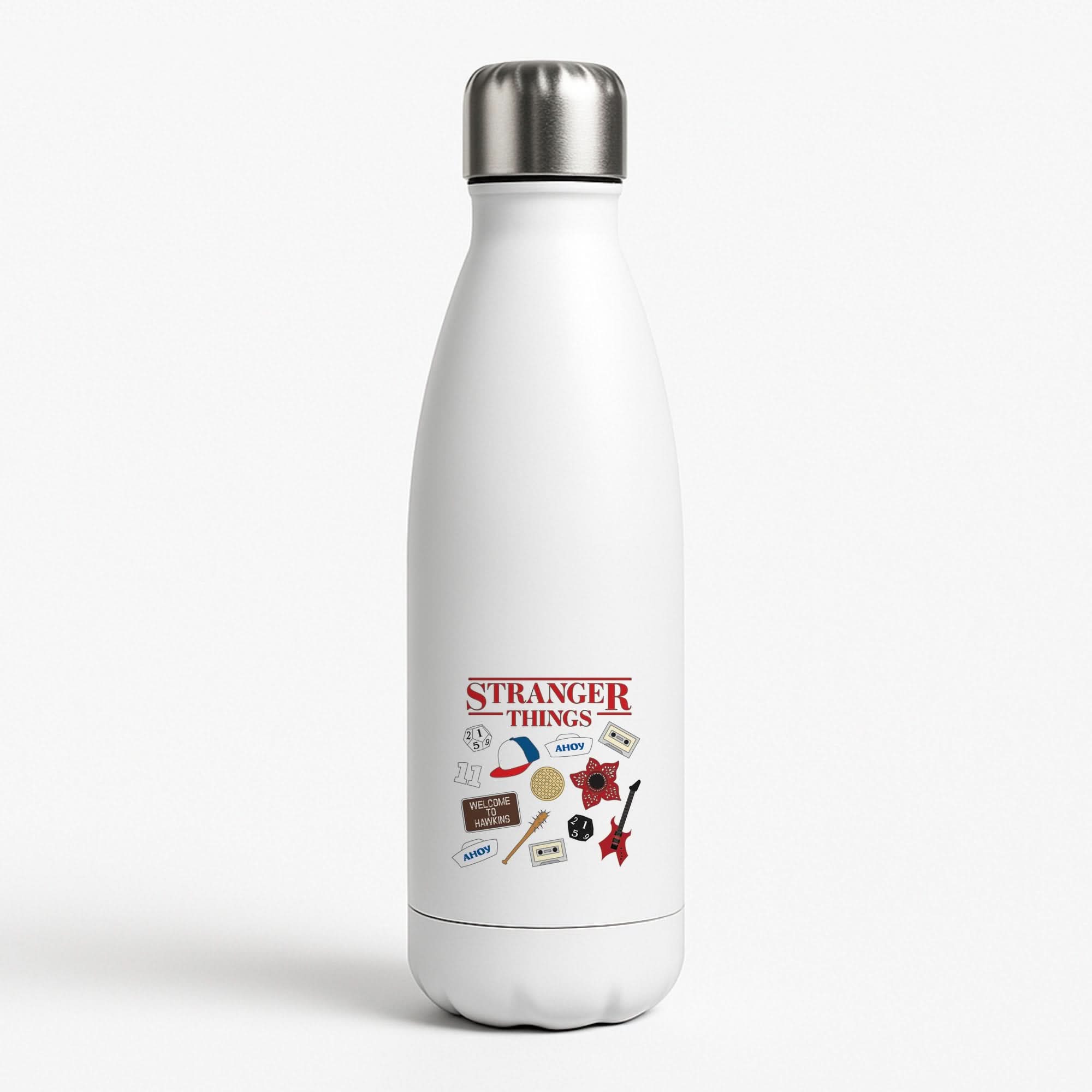 Stranger Things Cartoon Icons Water Bottle