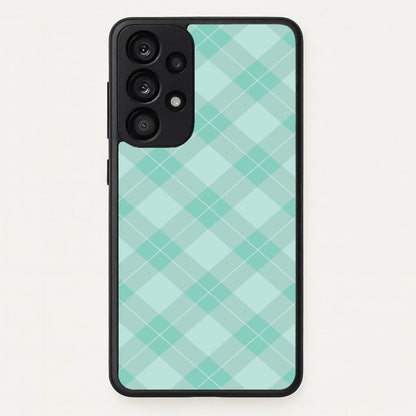 Light Cyan Tartan Christmas Pattern Galaxy A33 Case