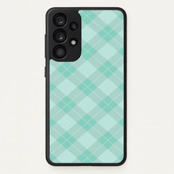 Light Cyan Tartan Christmas Pattern Galaxy A53 Case
