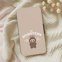 Cute Monster 2025 Biege Leather Phone Case