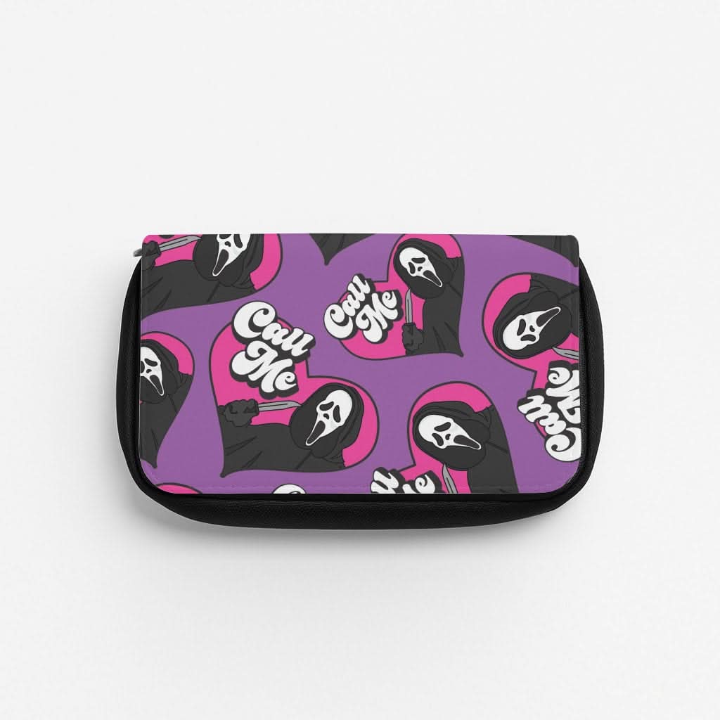 Call Me Heart Pattern Pencil Case