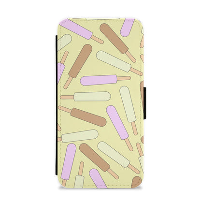 Milk Pops - Ice Cream Patterns Flip / Wallet Phone Case