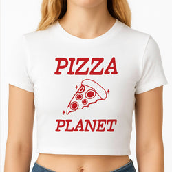 Retro Pizza Planet  Crop Top