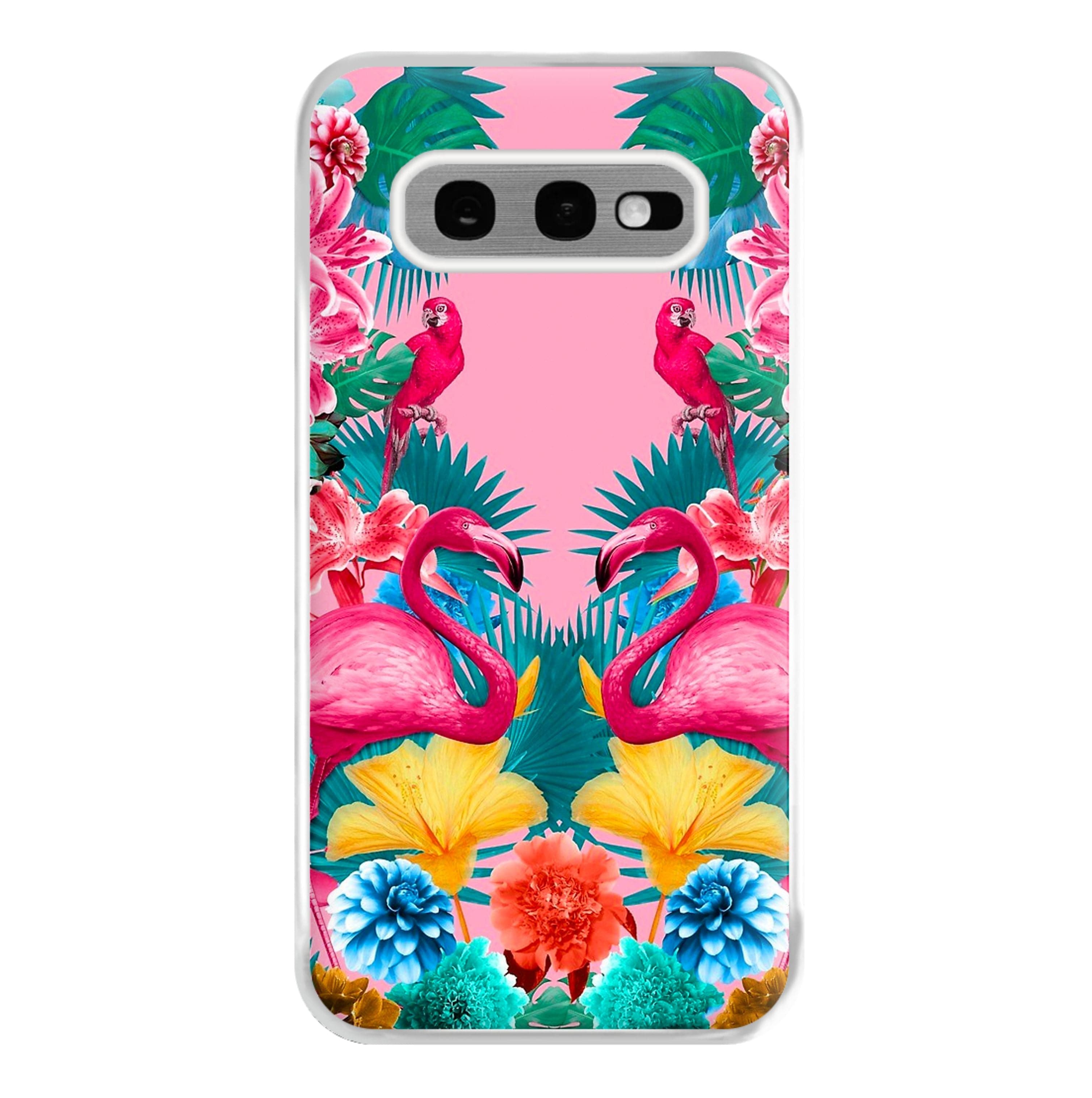 Flamingo and Tropical garden Phone Case