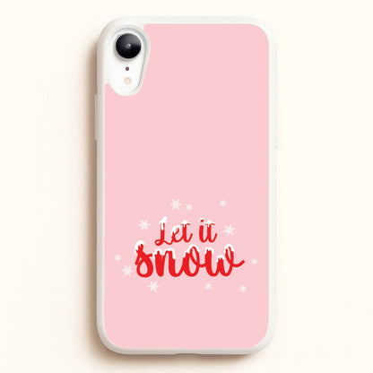 Let It Snow Snowflakes iPhone XR Case