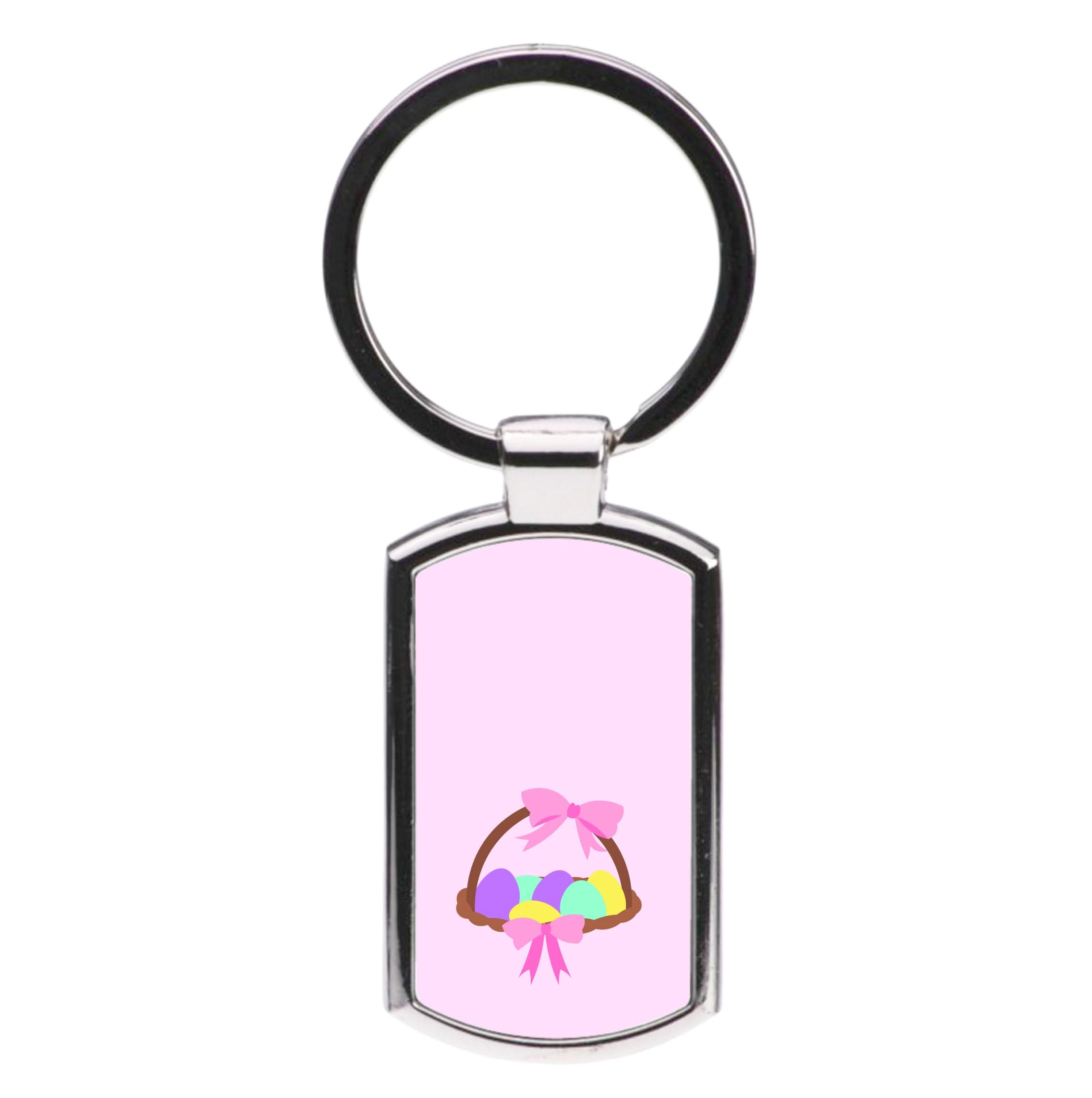 Pink Easter Basket Luxury Keyring