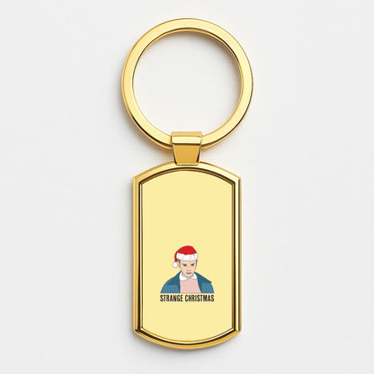 Strange Christmas  Gold Keyring
