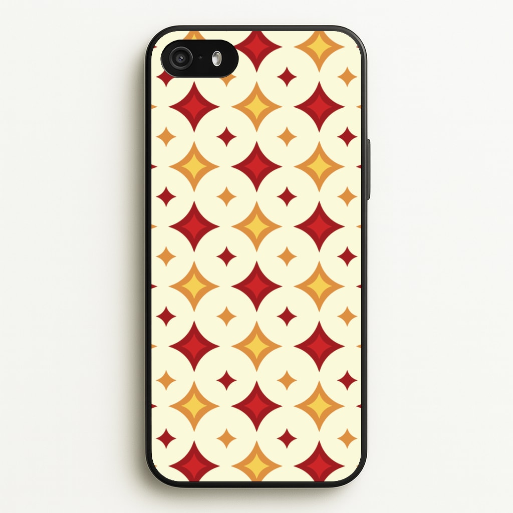 Geometric Christmas Stars Pattern iPhone 5 / 5s / SE 2016 Case
