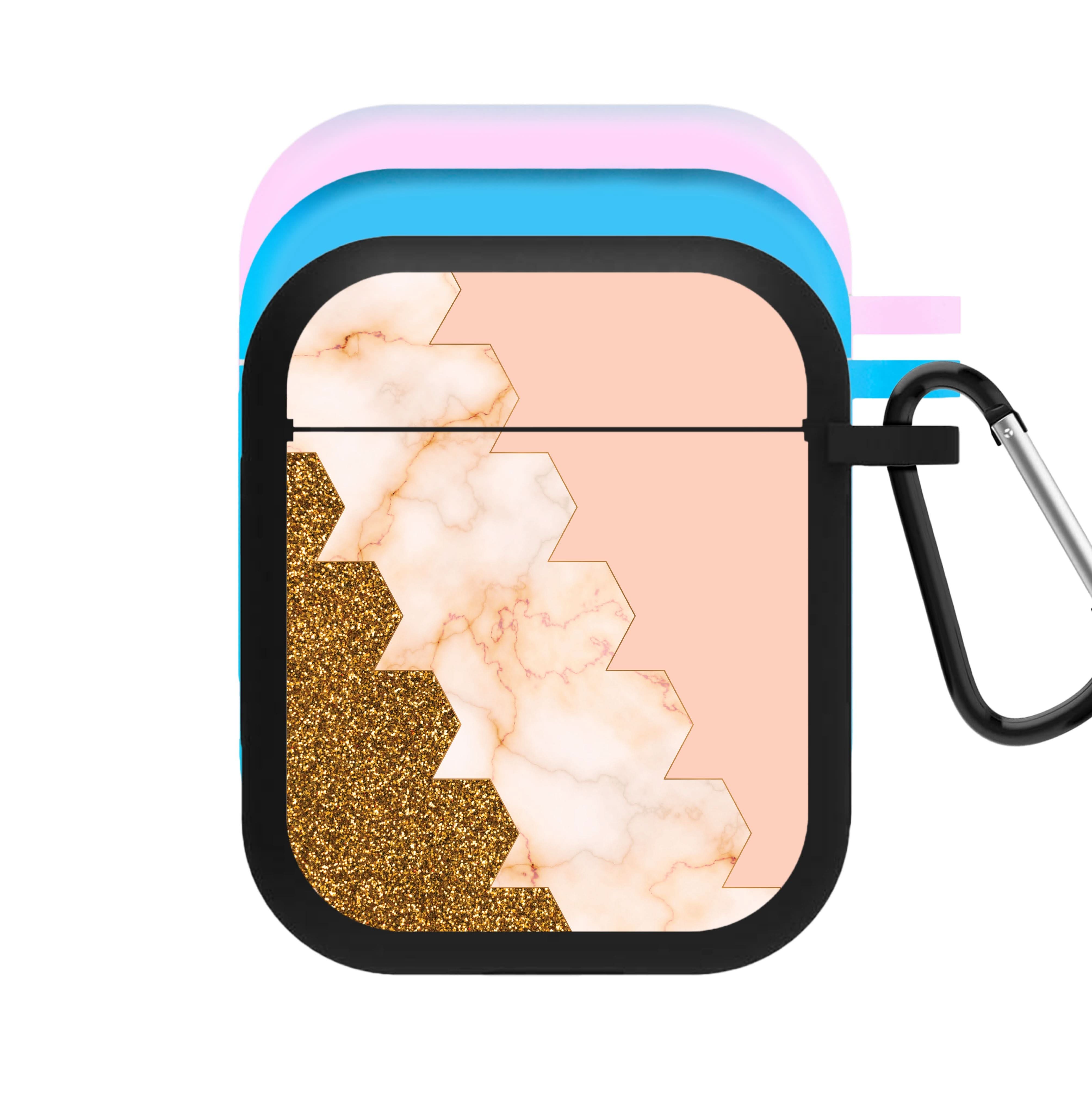 Glitter And Marble Geometric  AirPods Case