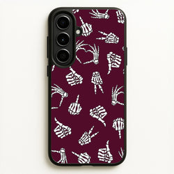 Skeleton Hands Pattern Galaxy A56 Case