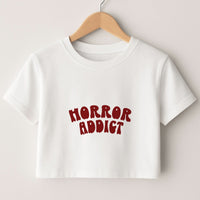 Horror Addict Crop top