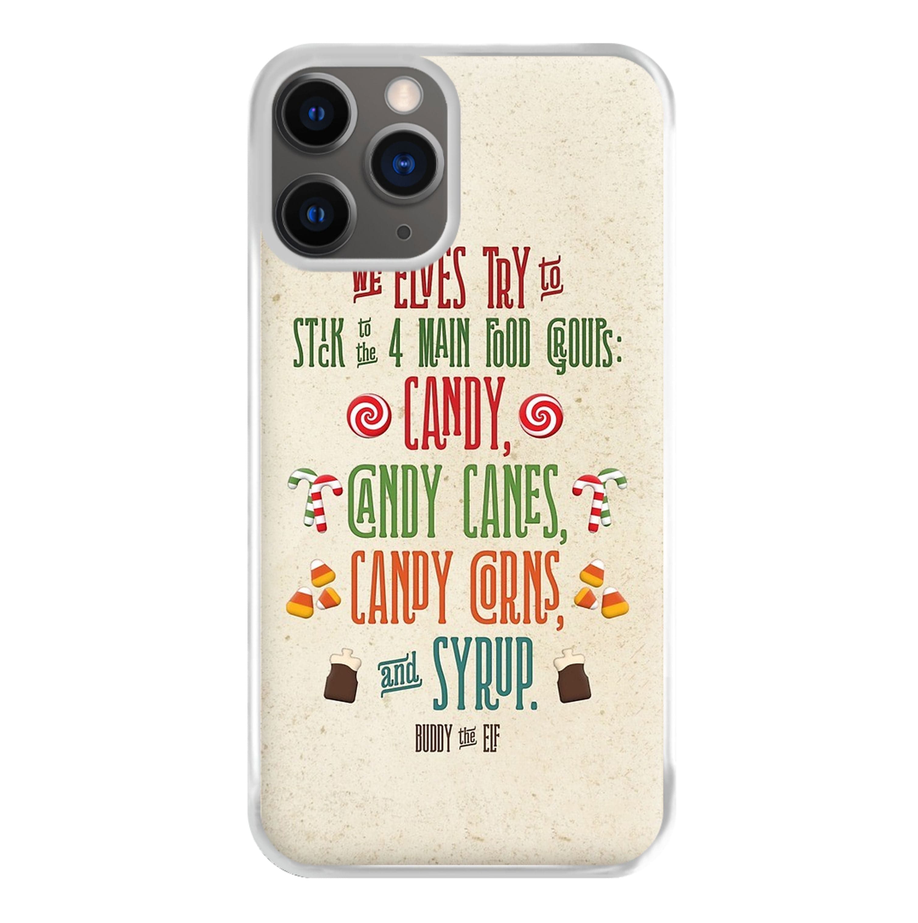 The Four Main Food Groups - Elf Phone Case