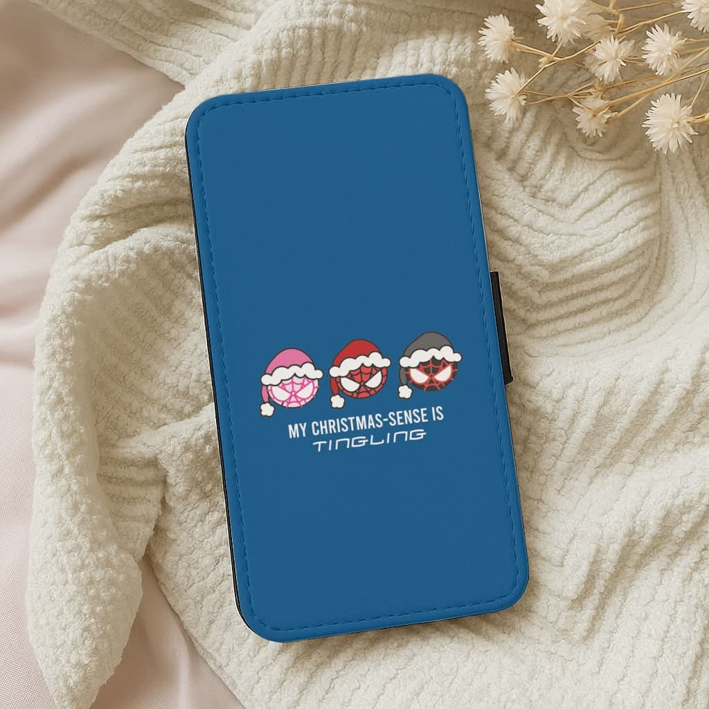 Spider Hero Christmas Sense Leather Phone Case