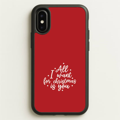 All I Want For Christmas Is You Stars iPhone X / XS Case