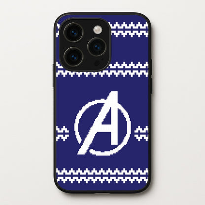 Superhero Team Blue Christmas Jumper  iPhone 14 Pro Case