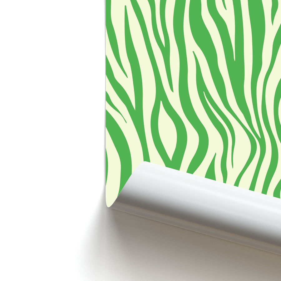 Green Zebra - Animal Patterns Poster