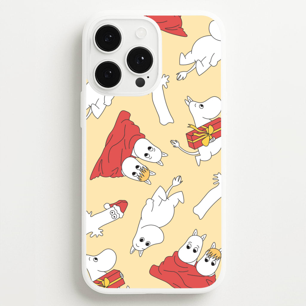 Christmas Mooms Pattern iPhone 13 Pro Max Case