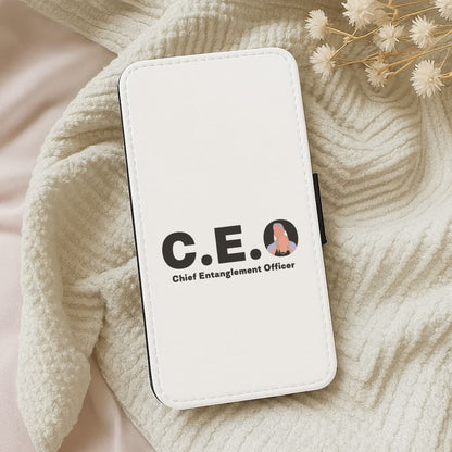 Chief Entanglement Officer Leather Phone Case