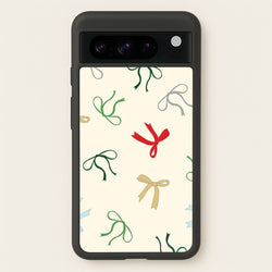Coquette Christmas Bows Pattern Google Pixel 8 Pro Case