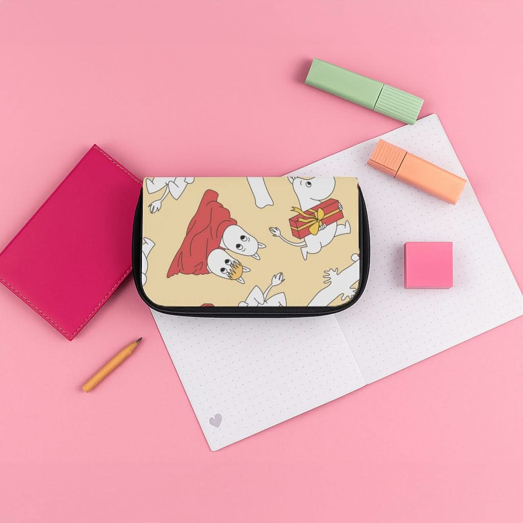 Christmas Mooms Pattern Pencil Case