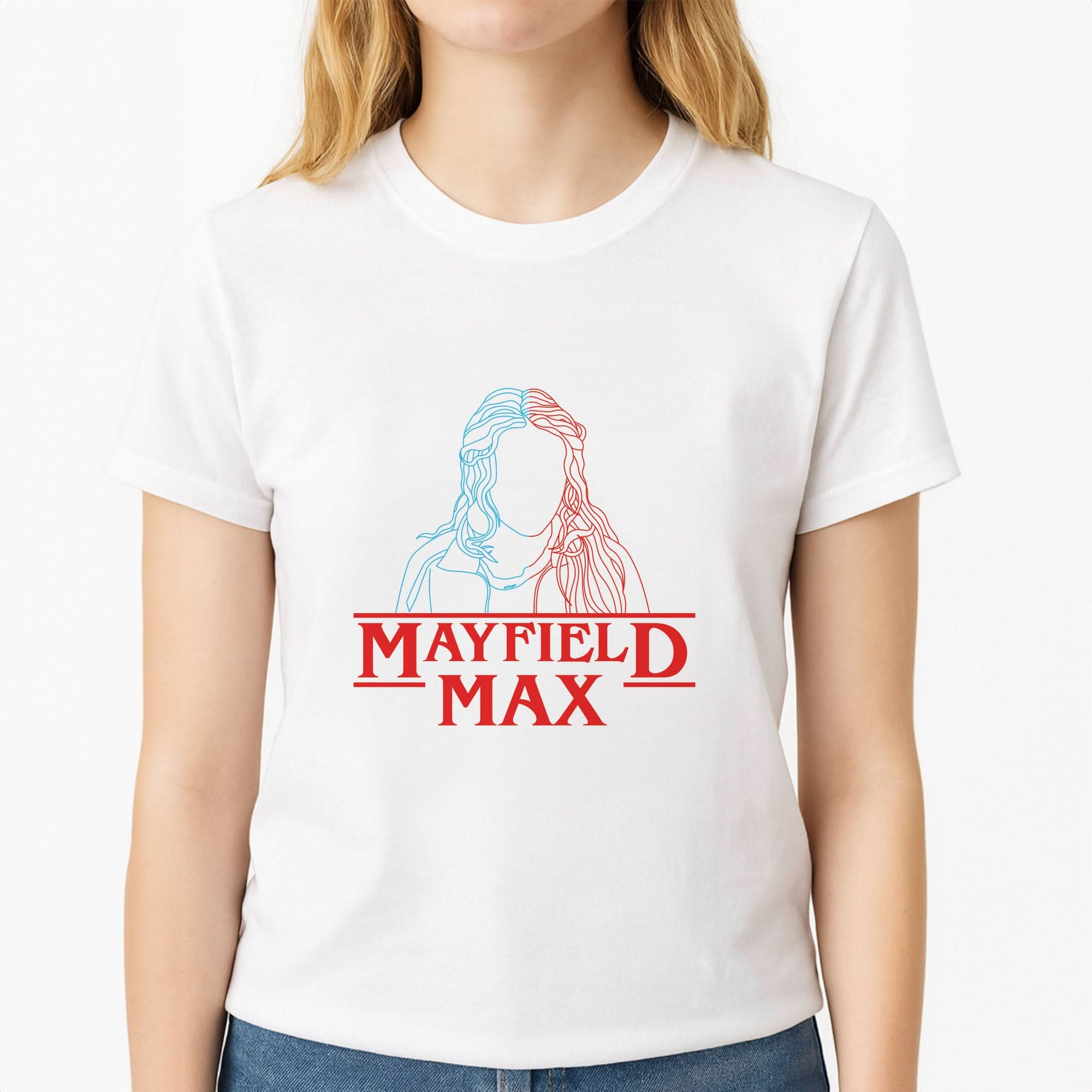 Blue And Red Max Womens T-Shirt