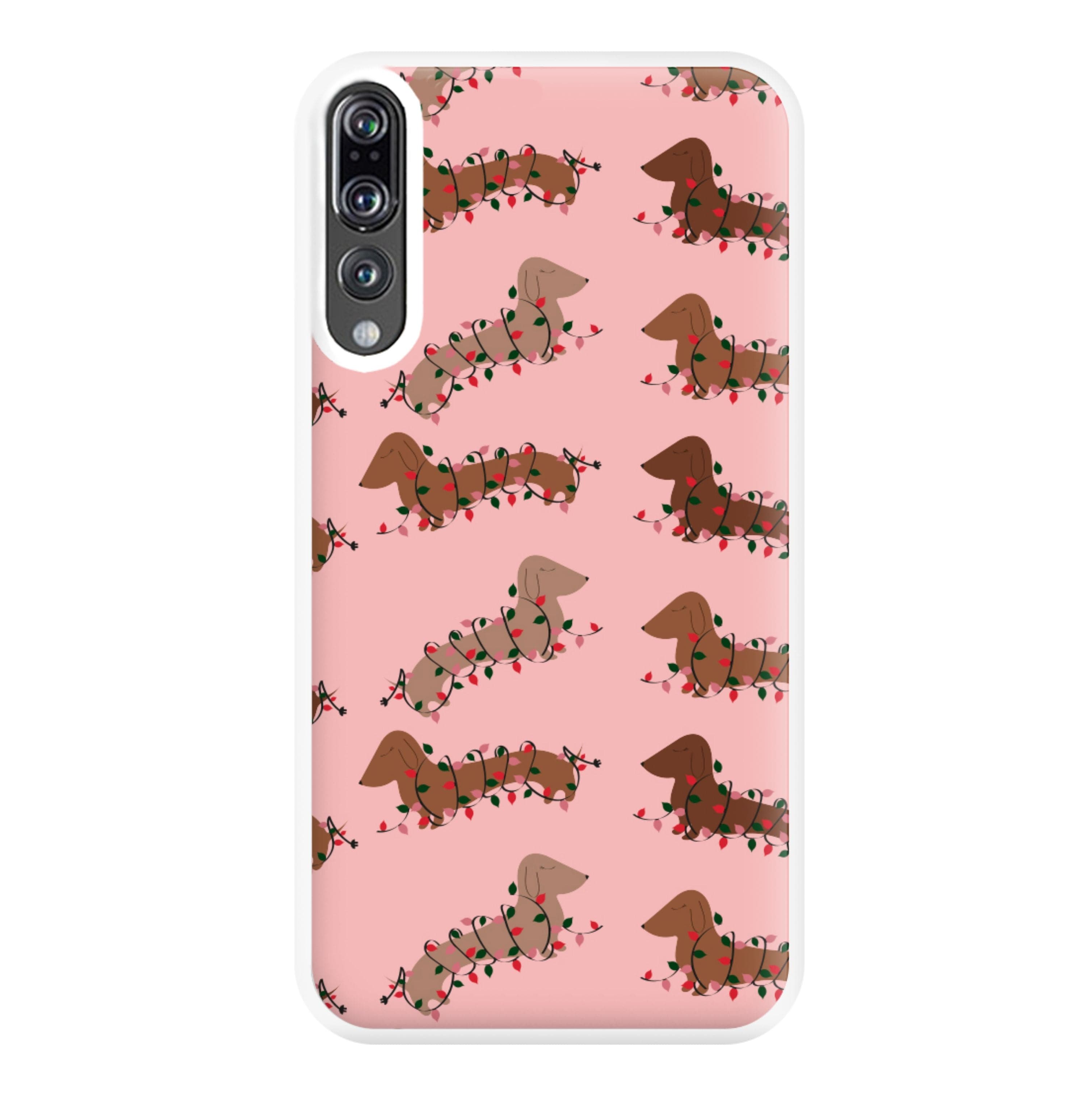 Dachshund Christmas Pattern Phone Case