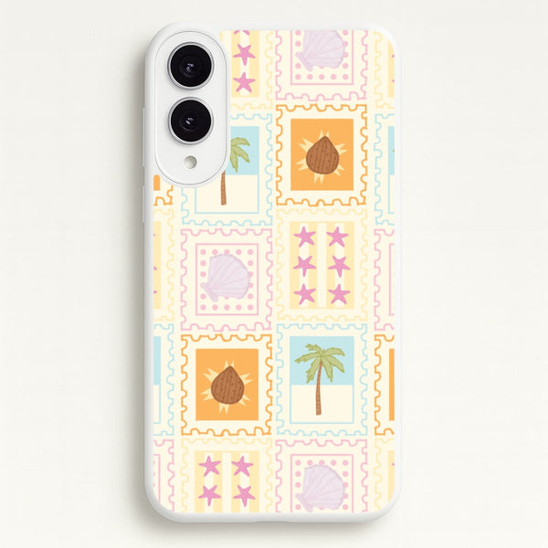 Tropical Stamps Galaxy S25 Edge Case