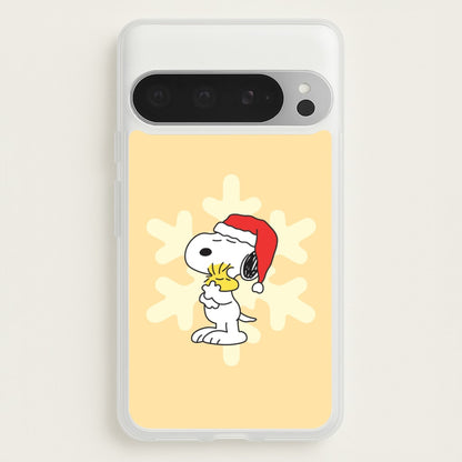 Christmas Cartoon Beagle And Bird  Google Pixel 9 Pro XL Case