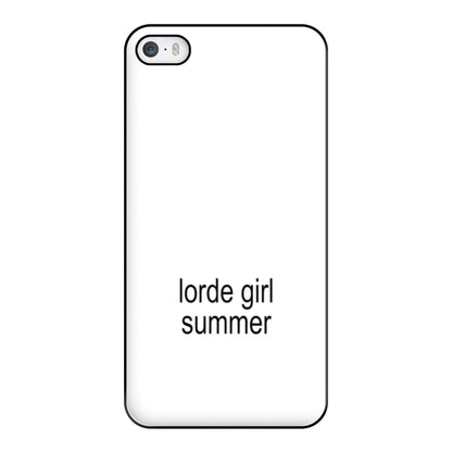 Lorde Girl Summer iPhone 5 / 5s / SE 2016 Case