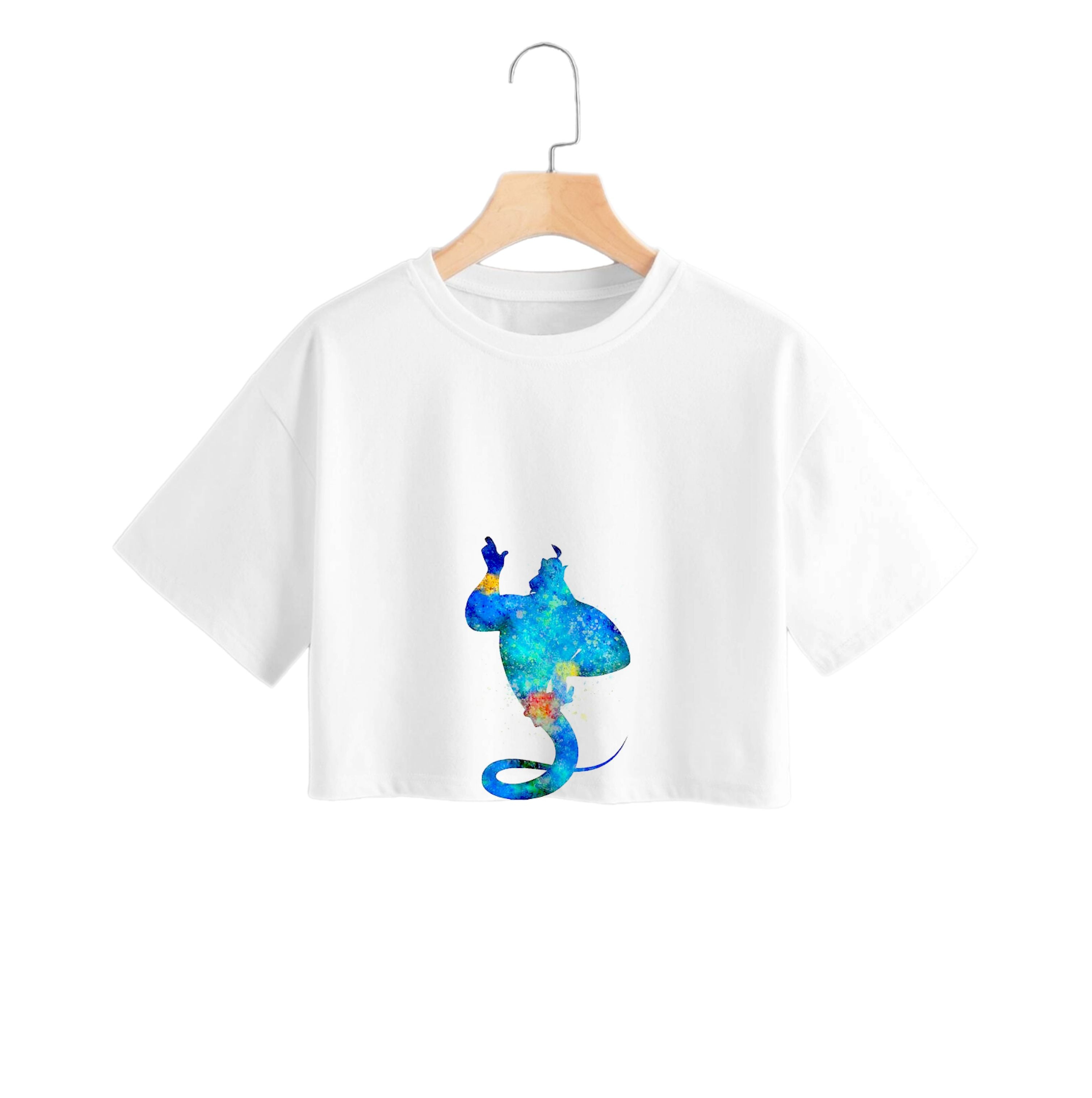 Watercolour Aladdin Fairytale Crop Top