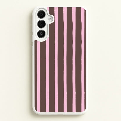 Chocolate & Strawberry Stripes Galaxy A36 Case