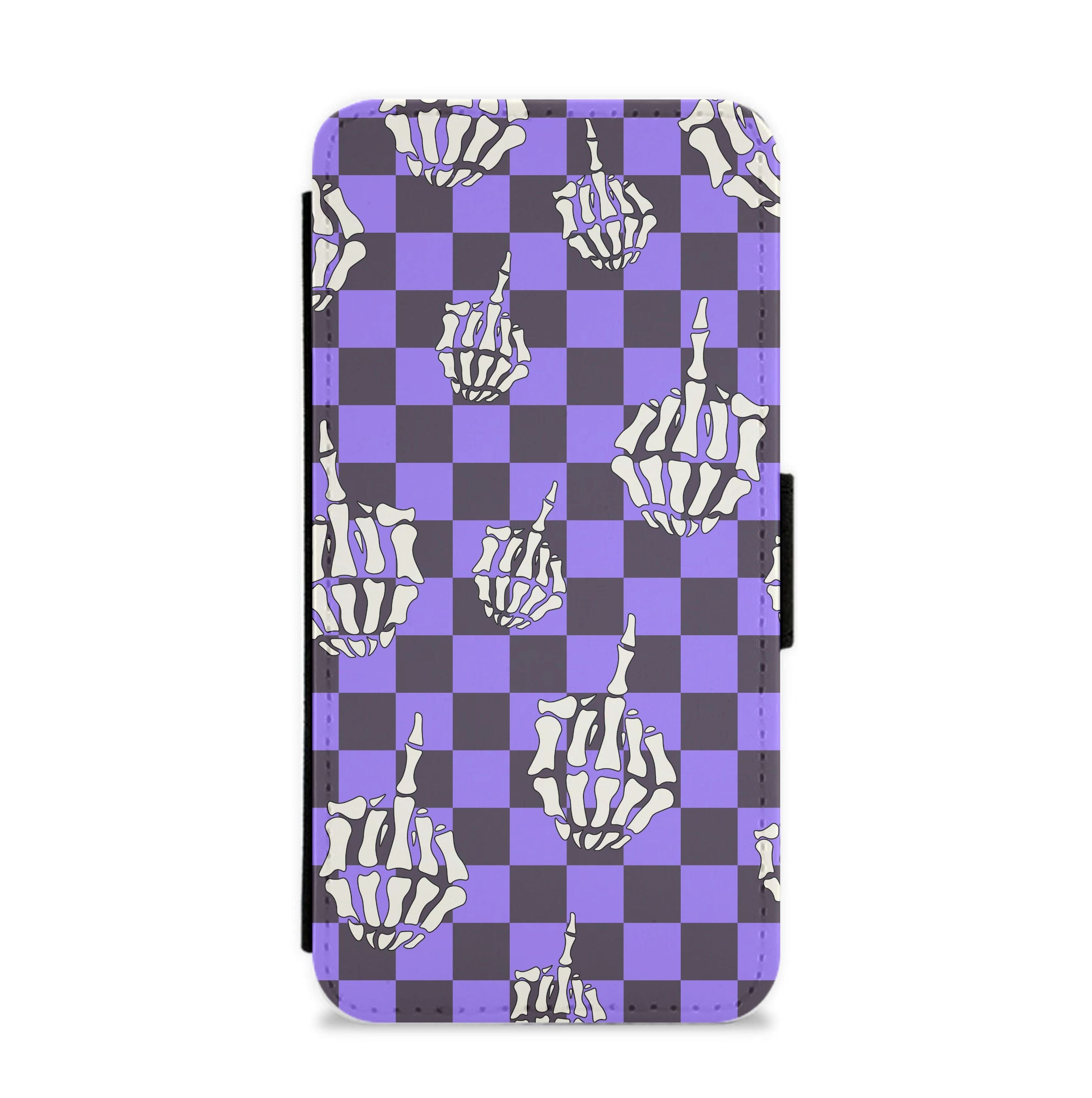 Purple Middle Finger Flip / Wallet Phone Case