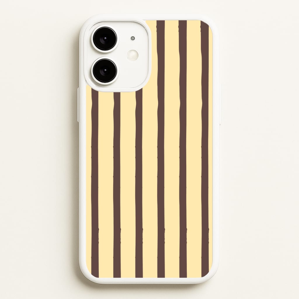 Vanilla & Chocolate Stripes iPhone 11 Case