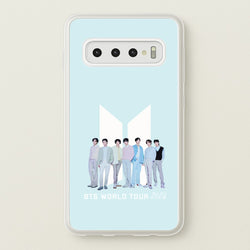 K-Pop Band Tour Pastel Blue Galaxy S10 Case