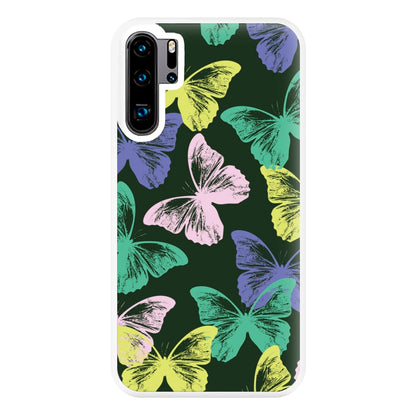 Colourful Butterfly Stamps Pattern Huawei P30 Pro Case