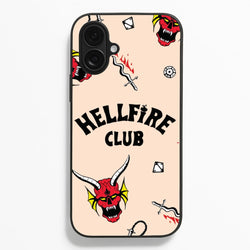 Hellfire Club Icons Collage Peach iPhone 16 Plus Case