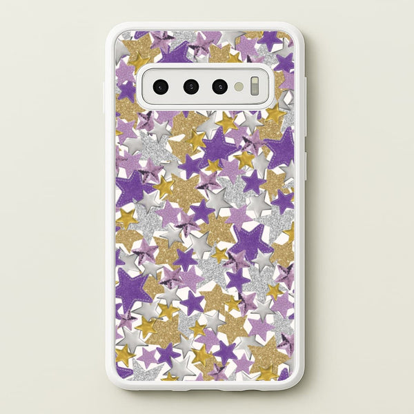 Mauve Stars Collage  Galaxy S10 Case