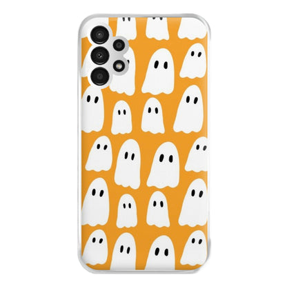 Orange Ghost Halloween Pattern Phone Case