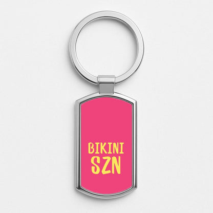 Bikini Szn  Silver Metal Keyring