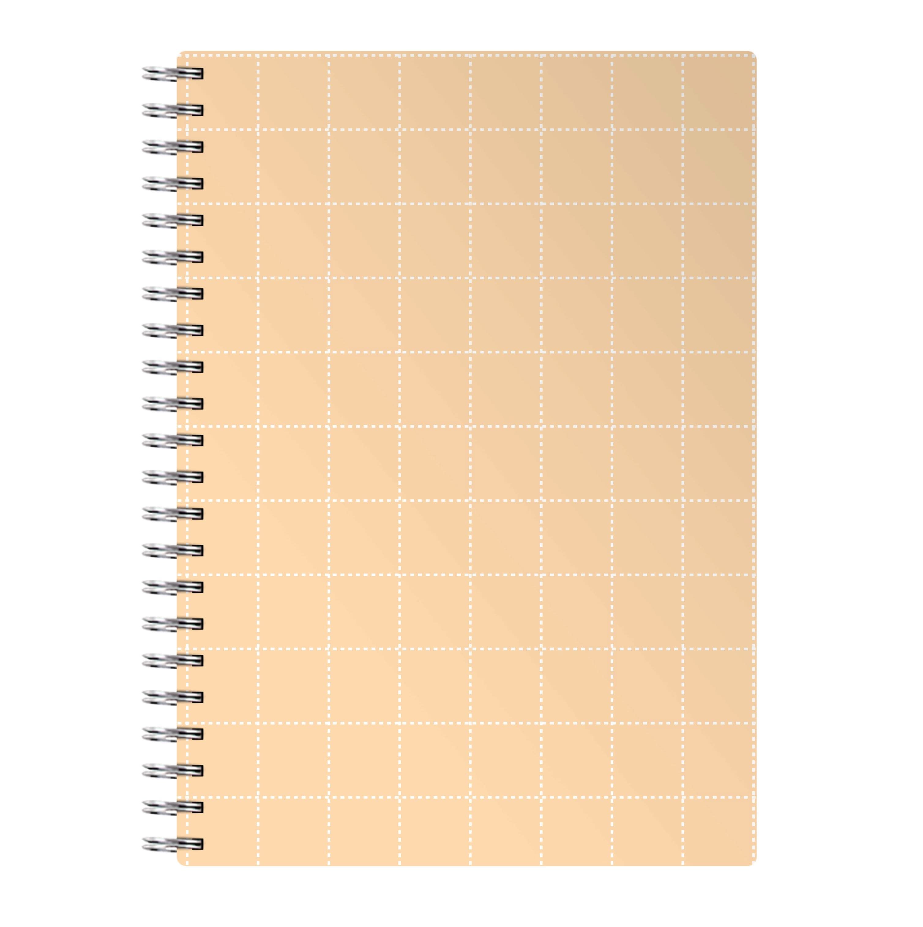 Criss Cross Peach Stripes Notebook