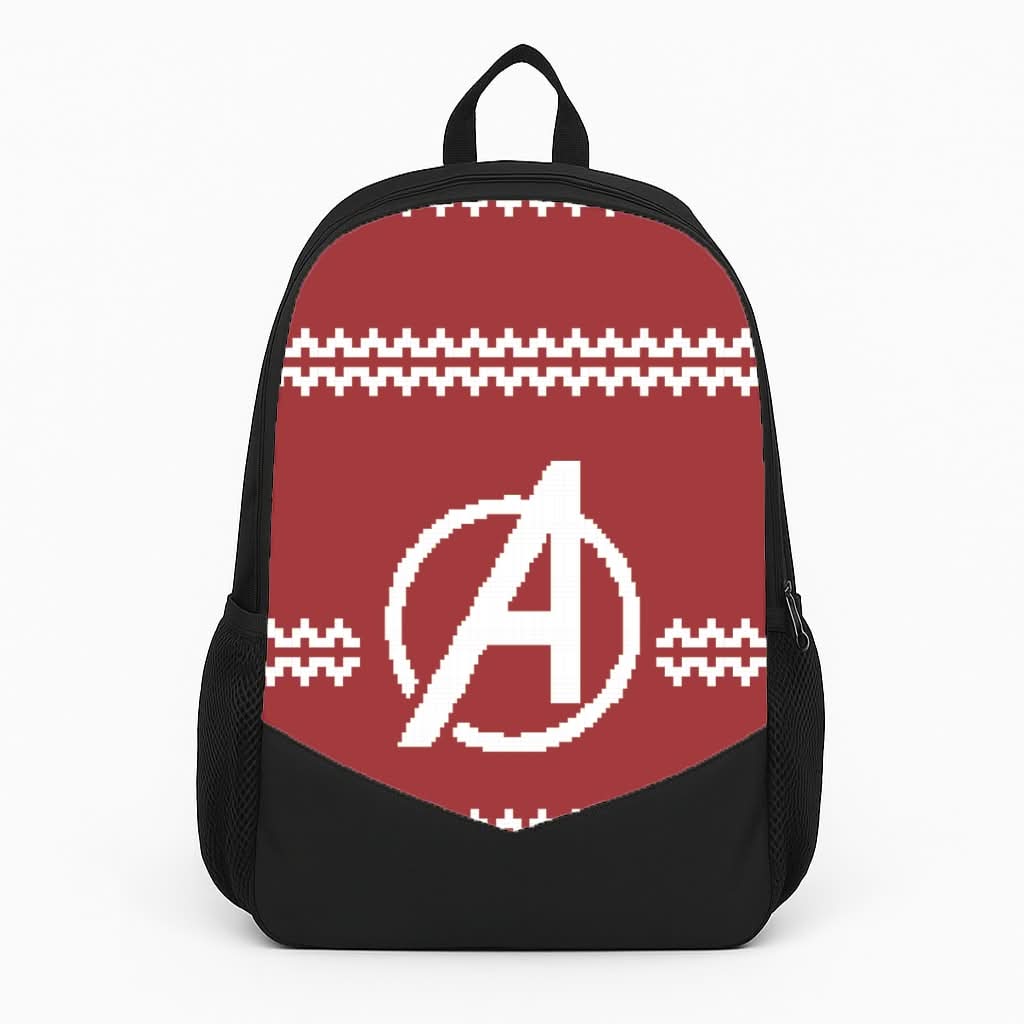 Superhero Team Red Christmas Jumper  Backpack