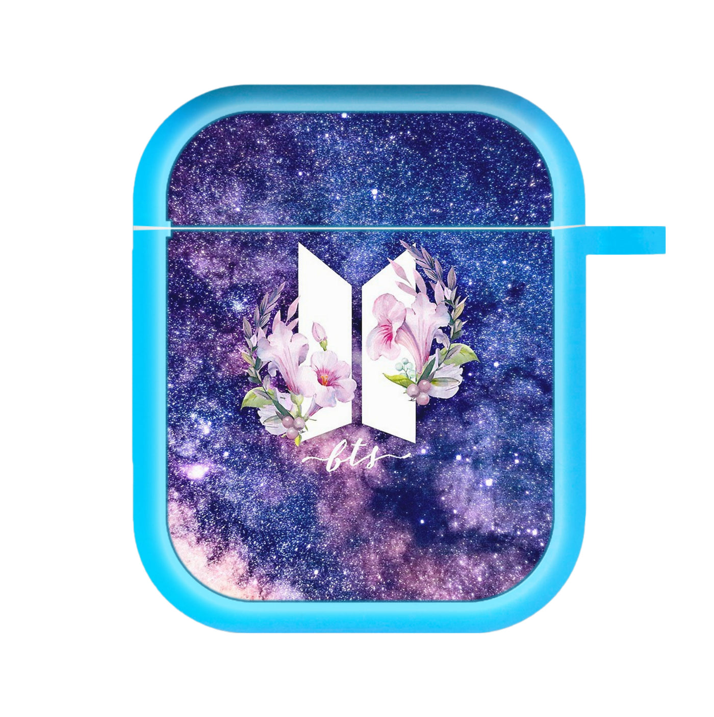 Galaxy Floral BTS Logo AirPods Case