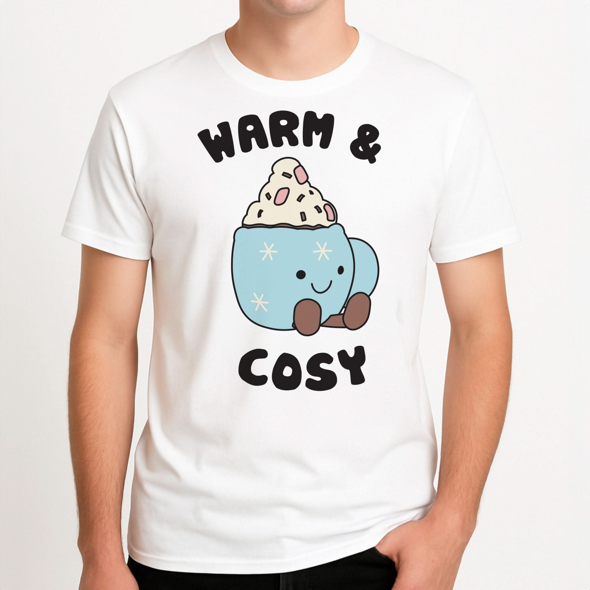 Hot Cocoa Plush Quote Mens T-Shirt