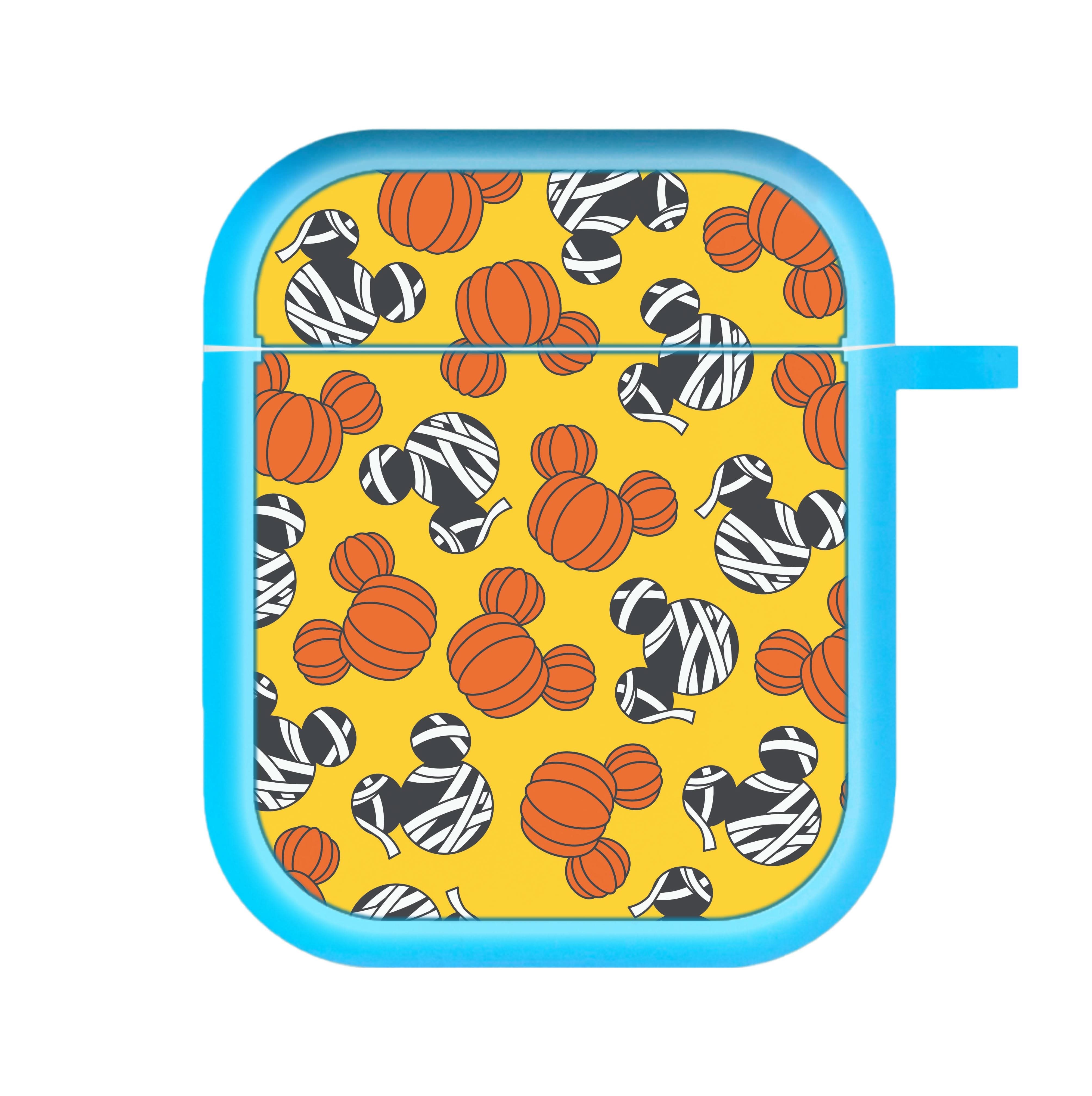 Pumpkin And Mummy Mouse Pattern AirPods Case