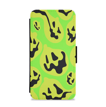 Green Pumpkin Pattern Flip / Wallet Phone Case