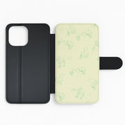 Sketched Winnie Pattern Flip / Wallet Phone Case 2
