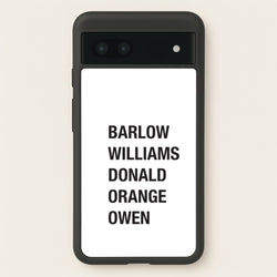 Take Band Members Names Google Pixel 7a Case