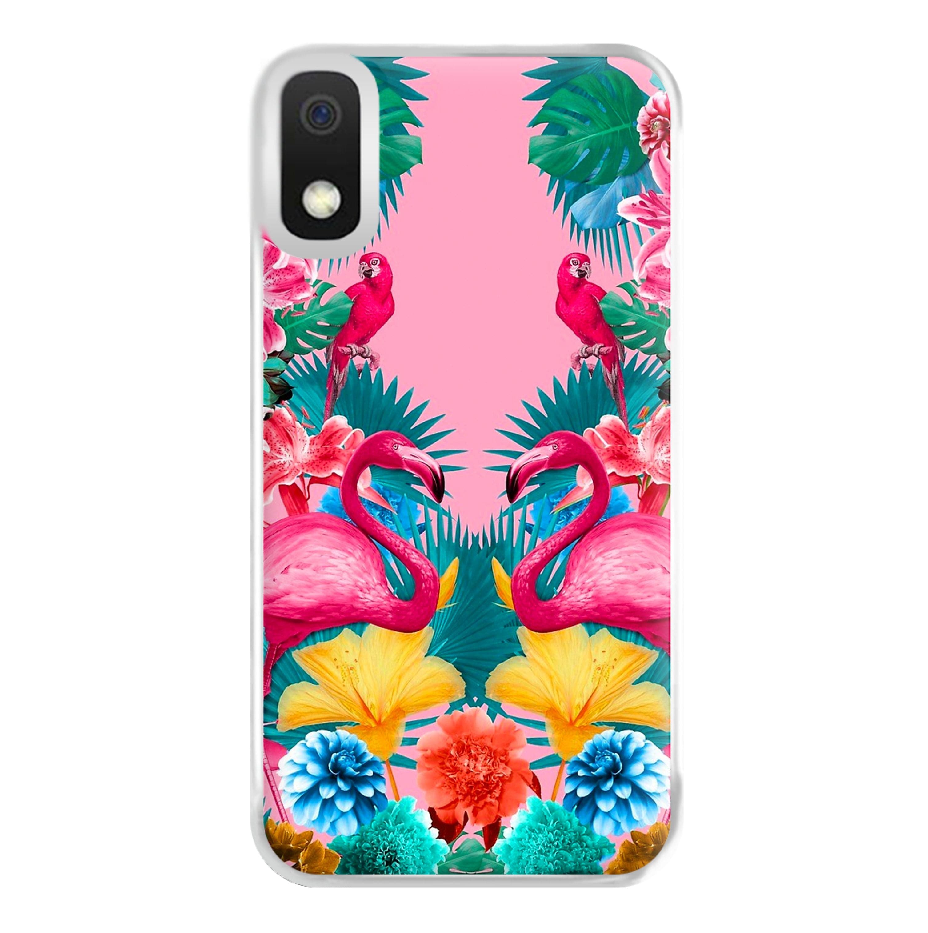 Flamingo and Tropical garden Phone Case