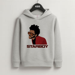 Starboy Singer Title Grey Kids Hoodie